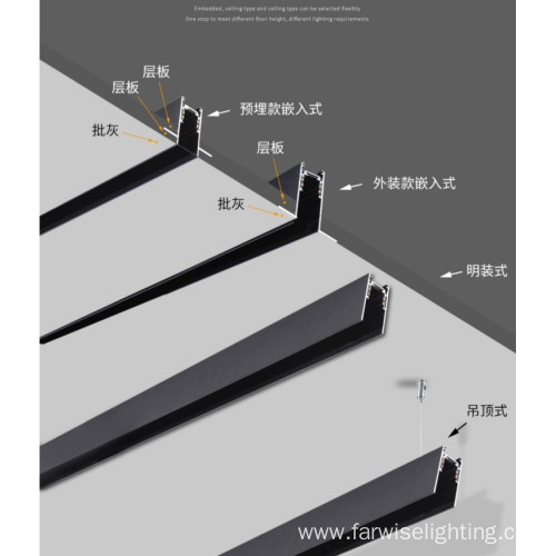 thicken 4lines led track light fixture